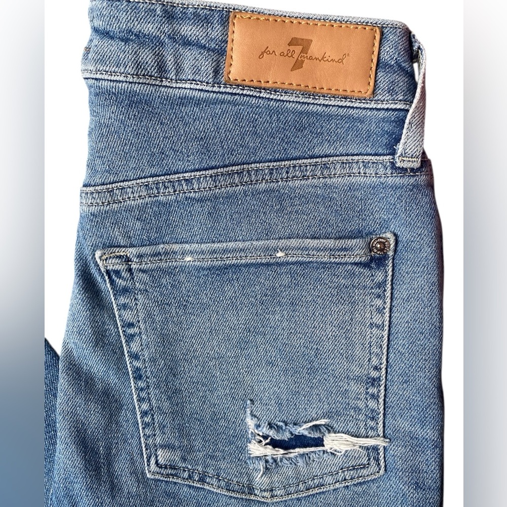 7 For All Mankind Women's Vintage Ultra High Rise Slim Kick Jeans Size 27 - Picture 8 of 15